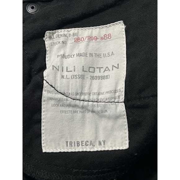 Nili Lotan Jeans Women’s Black Gray 26 High Waisted Skinny Basalt Wash Denim - Picture 13 of 13